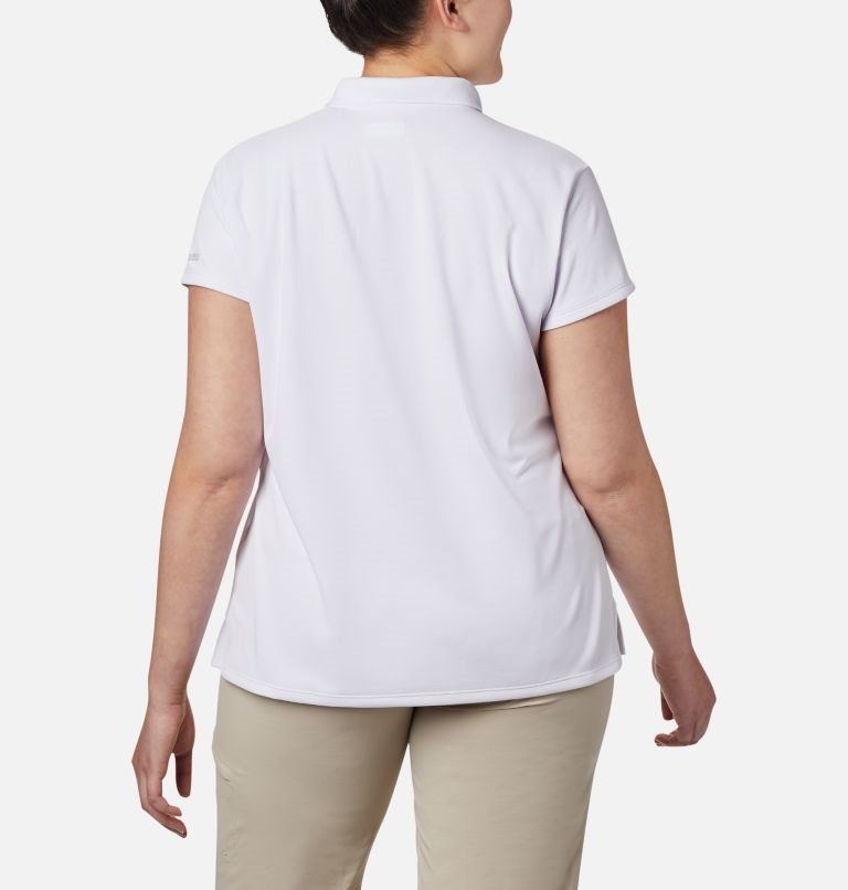Women's Columbia PFG Innisfree Short Sleeve Polo Shirts White | Plus Size CA-C0831